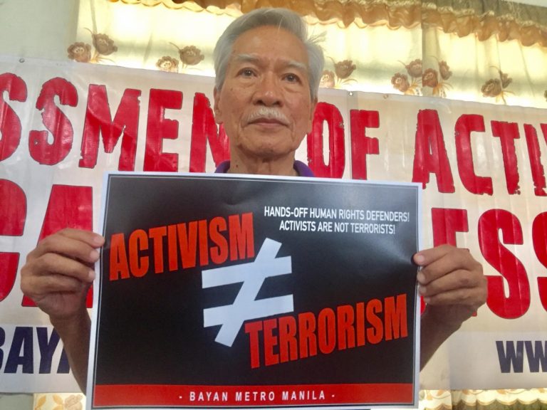 Activists cry foul over Duterte’s “fake terror list”