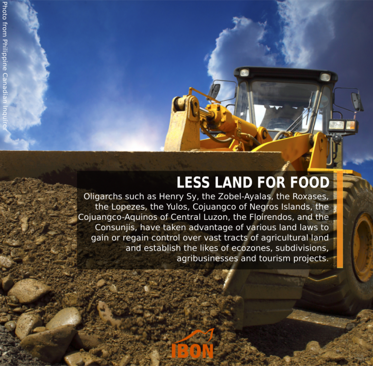 Less land for food