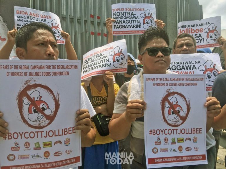Dismissed Jollibee workers call for public support through #BoycottJollibee campaign