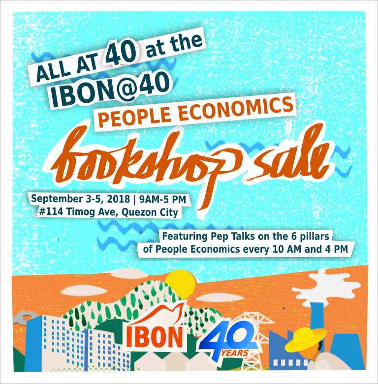 Come to the People Economics IBON@40 Anniversary Bookshop Sale!