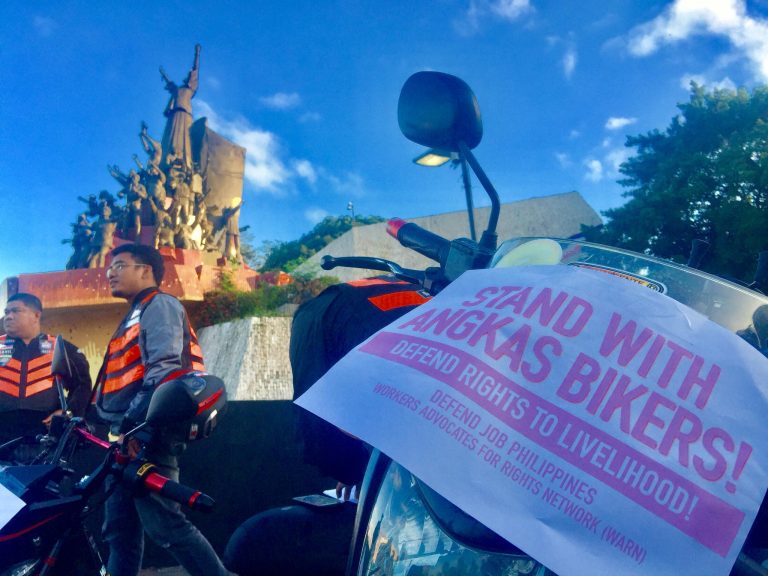 Motorcycle riders protest vs. temporary restraining order