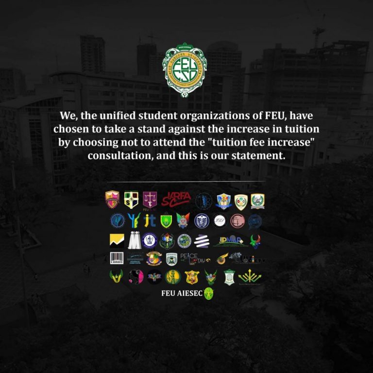 FEU students launch silent protest against looming fees increase FEU students launch silent protest against looming fees increase