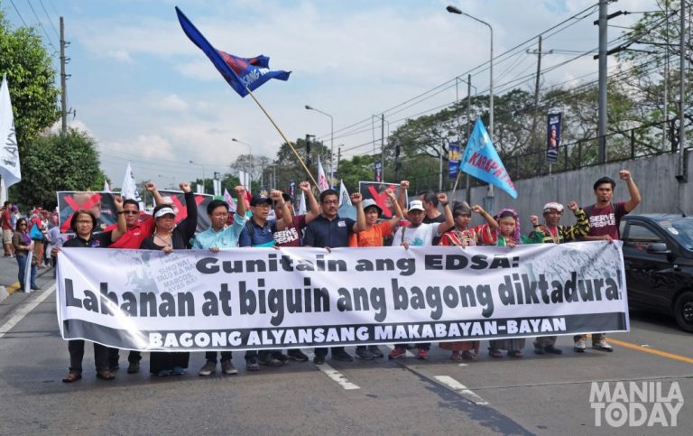 EDSA Shrine protest remembers 33rd People Power uprising anniversary EDSA Shrine protest remembers 33rd People Power uprising anniversary