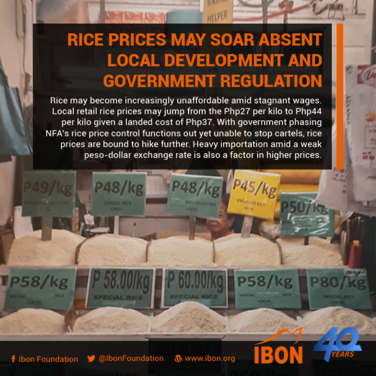 Rice prices may soar absent local development and government regulation