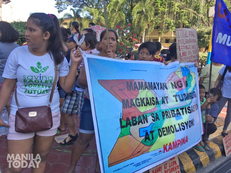 National Bilibid Prison compound residents protest eviction threat National Bilibid Prison compound residents protest eviction threat