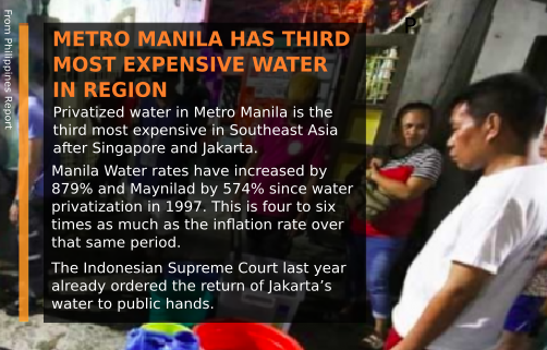 Metero Manila has third most expensive water in region