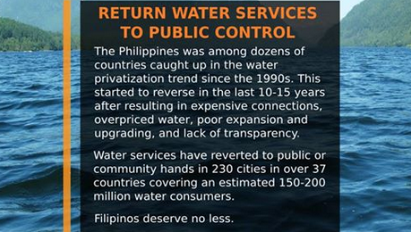 Return watern services to public control
