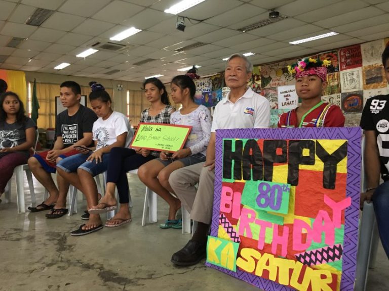 Lumad kids throw birthday bash for Ka Satur