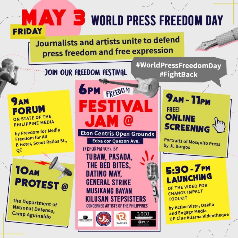 Filipino journalists, advocates to mark #WorldPressFreedomDay Filipino journalists, advocates to mark #WorldPressFreedomDay