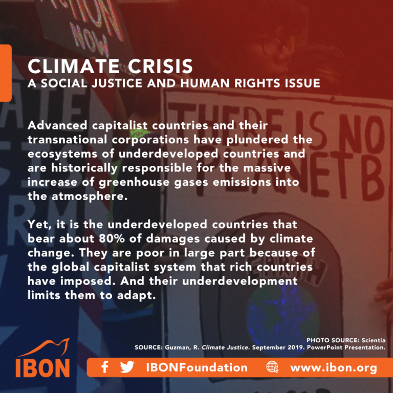 Climate justice is a social justice and human rights issue