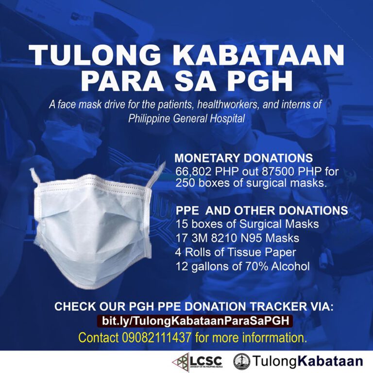 UP Manila students call for face mask donations for PGH