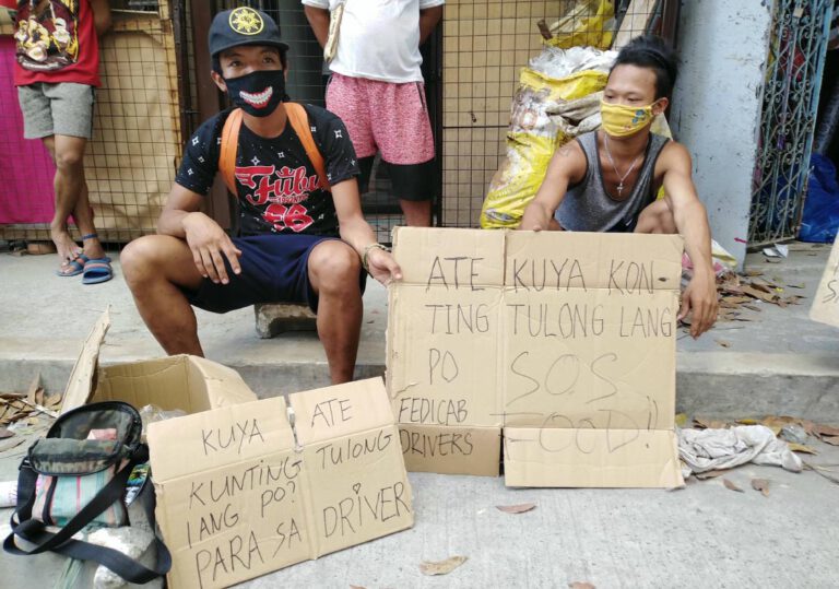 Quezon City parish initiates measures to support pedicab drivers during quarantine