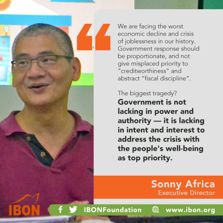 IBON Executive Director on Poor Government Response Amid Worst Health and Socioeconomic Crisis