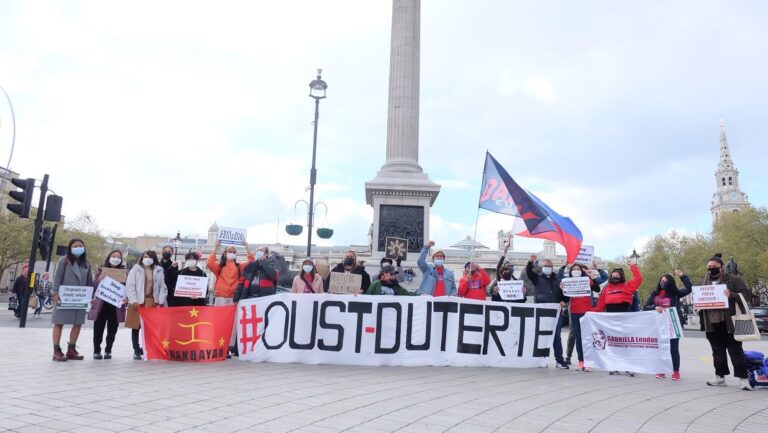 Pinoys in London protest PH gov’t crackdown vs. critics