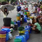 Water supply shortage after drop in water level due to the onset of El Nino